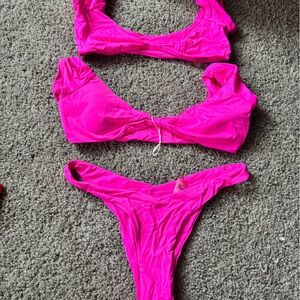 Victoria's Secret Hot Pink Intimate Set